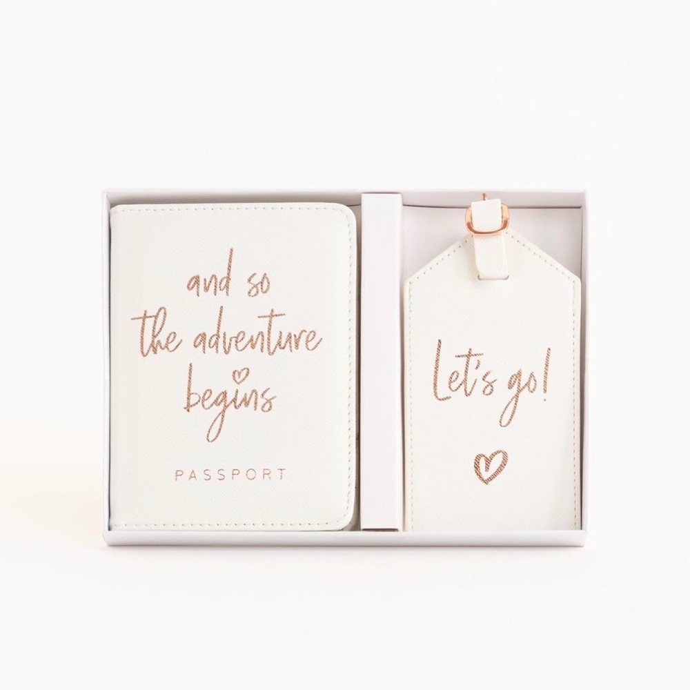 Passport Holder and Luggage Tag Set